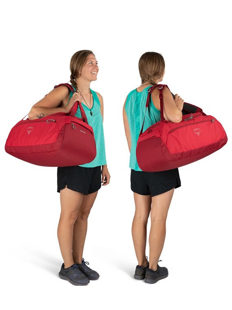 Osprey Daylite Duffel 60 Bag - Cosmic Red 4 Osprey Daylite Duffel 60 Bag - Cosmic Red - Image 4