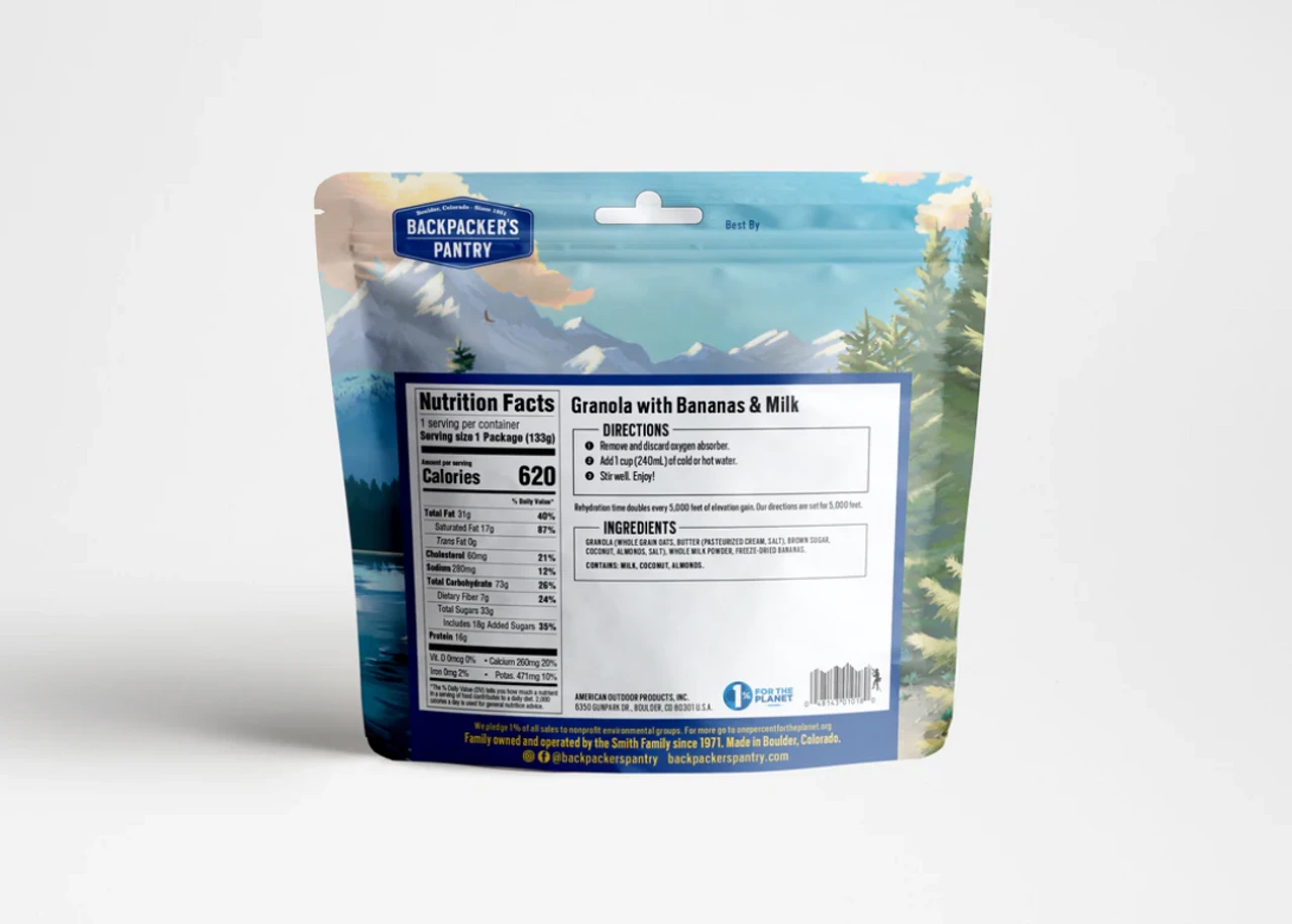 Granola With Bananas, Almonds And Milk - (1 Serving) - Multi 2 Granola With Bananas, Almonds And Milk - (1 Serving) - Multi - Image 2