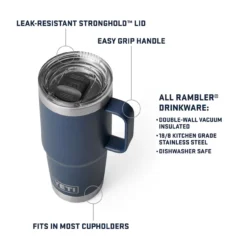 Yeti Rambler 20 Oz. Travel Mug - Canopy Green -Camping Series Store 21071501415 4 41390.1678458412