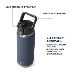 Yeti Rambler 26 Oz. Straw Bottle - Charcoal -Camping Series Store 21071501822 5 32102.1678460498
