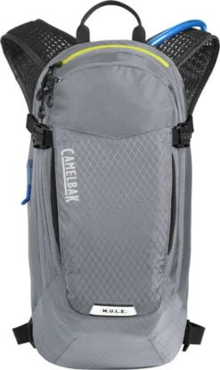 Camelbak Men's M.U.L.E. 12 100oz Hydration Pack - Gunmetal/Lime -Camping Series Store 2654004000 gunmetallime d 19884.1682010442