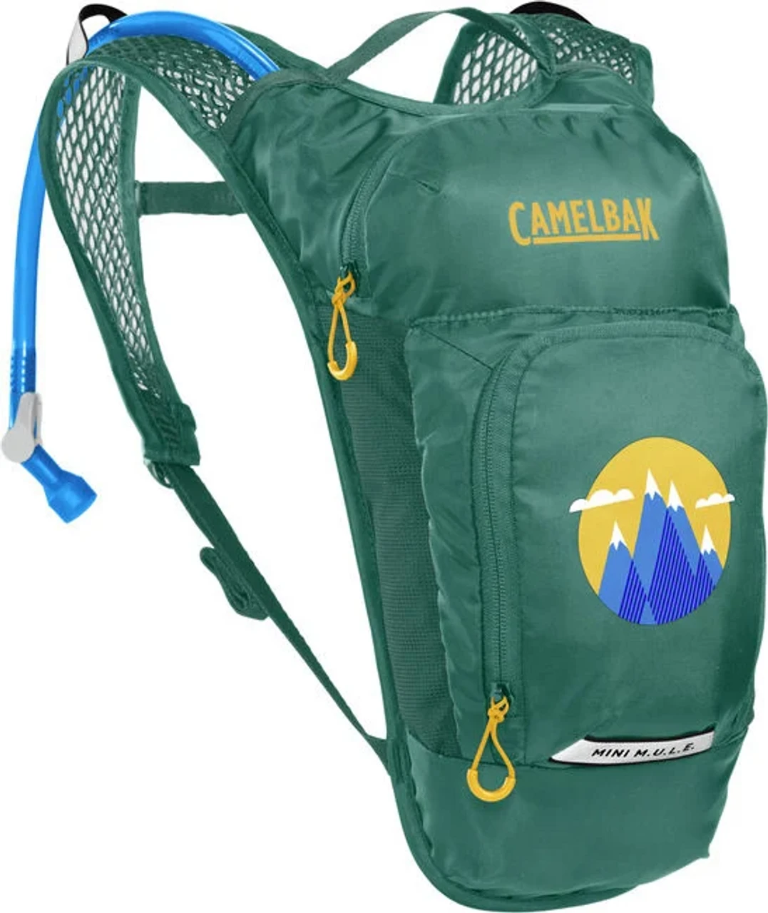 Camelbak Kids' Mini M.U.L.E. 50 Oz Hydration Pack - Green/Mountains 1 Camelbak Kids' Mini M.U.L.E. 50 Oz Hydration Pack - Green/Mountains