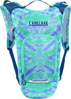 Camelbak Kids' Mini M.U.L.E. 50 Oz Hydration Pack - Tie Dye/Blue -Camping Series Store 2814403000 tiedyeblue c 35823.1682022968