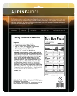 Creamy Broccoli Cheddar Rice - N/A -Camping Series Store 286184 c 01096.1683814230