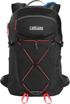 Camelbak Women's Fourteener 24 Hydration Hiking Pack With Crux 3L Reservoir - Black/Fiery Coral -Camping Series Store 2865001000 blackfierycoral c 08078.1682090756