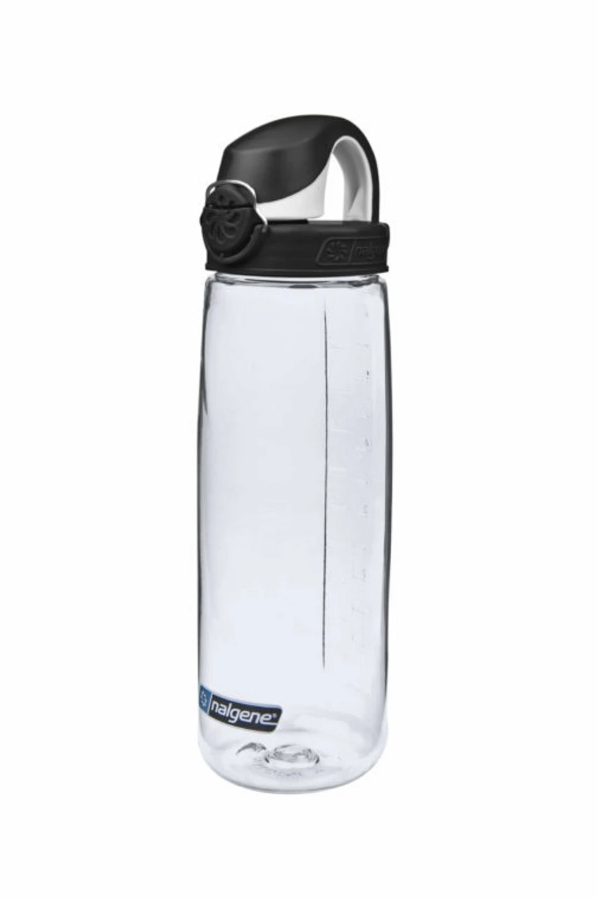 Nalgene 24oz On The Fly Lock-Top Sustain Bottle - Clear W/Black Cap 1 Nalgene 24oz On The Fly Lock-Top Sustain Bottle - Clear W/Black Cap