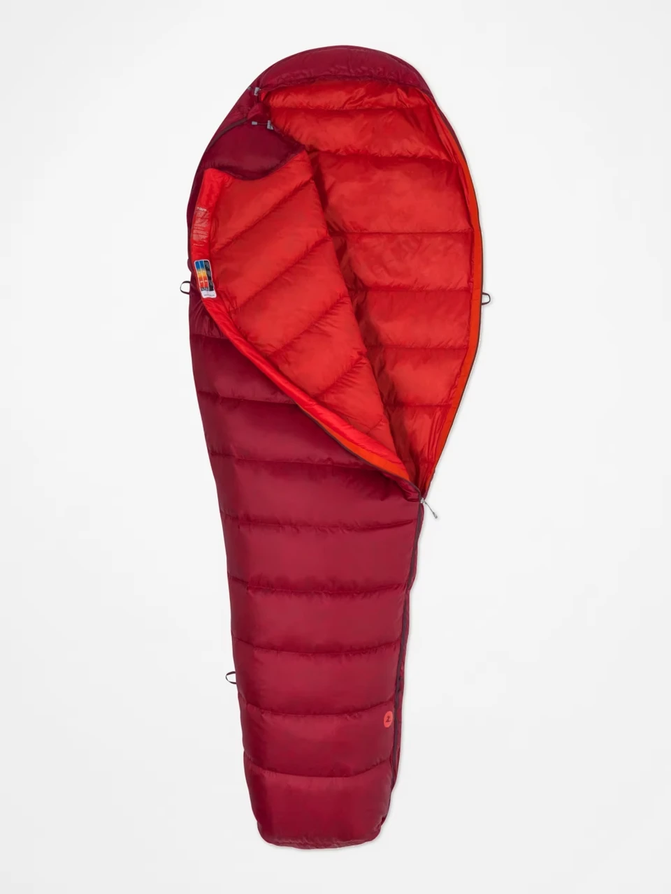 Marmot Micron 40 Sleeping Bag - Long - Sienna Red/Tomato 2 Marmot Micron 40 Sleeping Bag - Long - Sienna Red/Tomato - Image 2