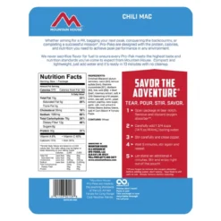 Pro-Pak Chili Mac W/Beef - Multi -Camping Series Store 50153 pro pak chili mac beef 2 73973.1602788368