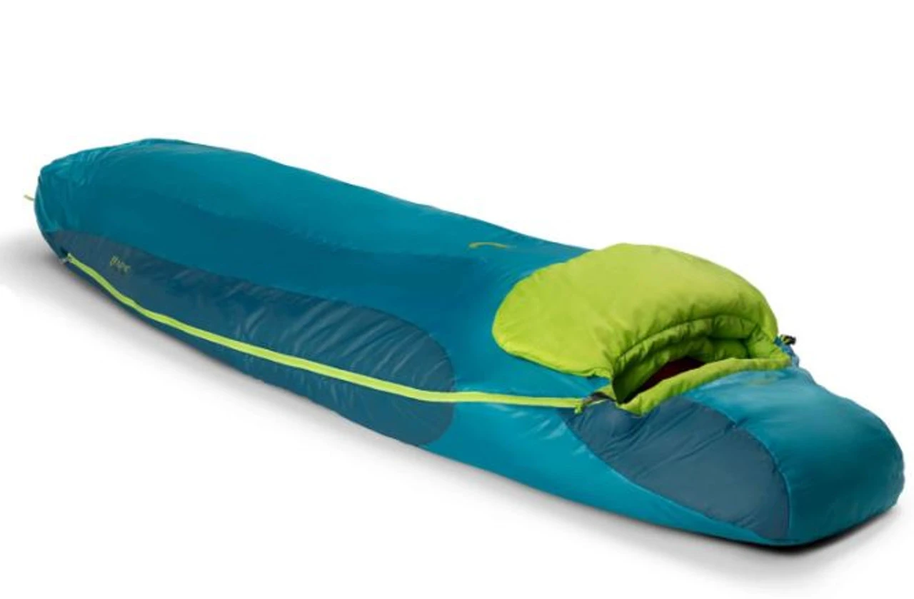 Nemo Men's Tempo Synthetic Sleeping Bag - (20 Degrees - Long) - Spring Bud/Mayan Blue 1 Nemo Men's Tempo Synthetic Sleeping Bag - (20 Degrees - Long) - Spring Bud/Mayan Blue