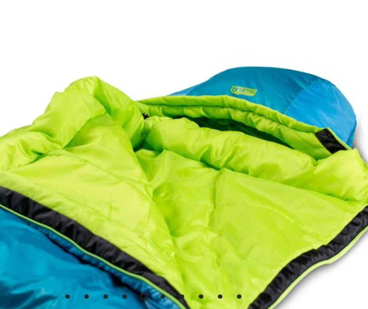 Nemo Men's Tempo Synthetic Sleeping Bag - (20 Degrees - Long) - Spring Bud/Mayan Blue 3 Nemo Men's Tempo Synthetic Sleeping Bag - (20 Degrees - Long) - Spring Bud/Mayan Blue - Image 3
