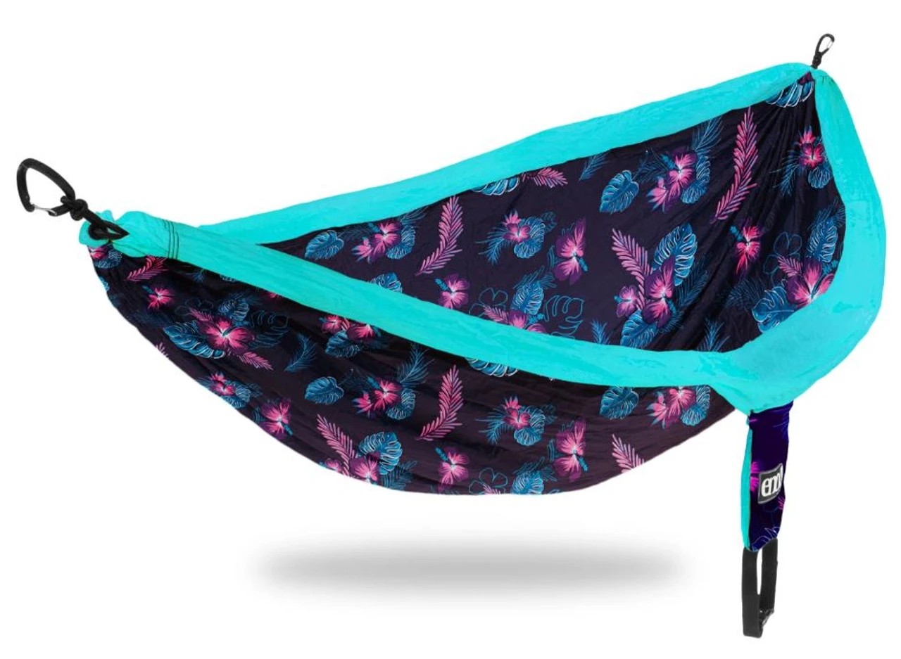 ENO DoubleNest Print Hammock - Aloha/Blue 1 ENO DoubleNest Print Hammock - Aloha/Blue