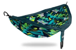 ENO DoubleNest Print Hammock - Synthwave Marine