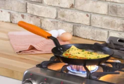 Lodge Seasoned Carbon Steel Skillet Set-(10 Inches) - Cast Iron -Camping Series Store Lodge CRS10HH61 Seasoned Carbon Steel Skillet Set 10 Inches 3 02786.1620838086