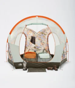 The North Face Homestead Super Dome 4 Tent - Sweet Lavender Cloud Camo Print/New Taupe Green -Camping Series Store NF0A3S5O 0FC alt1 39982.1652127512