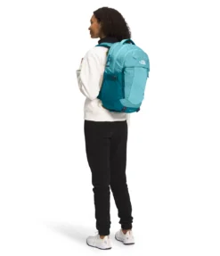 The North Face Women's Recon Backpack - Reef Water/Blue Coral -Camping Series Store NF0A52SU SK8 modelback 83075.1678894674