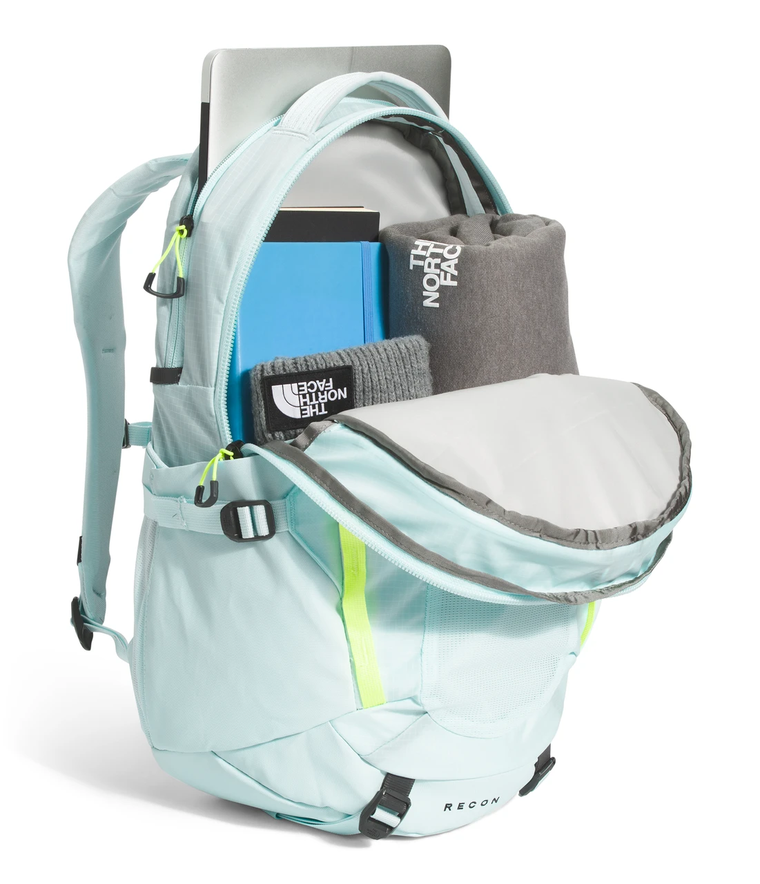 The North Face Women's Recon Backpack - Skylight Blue/LED Yellow 3 The North Face Women's Recon Backpack - Skylight Blue/LED Yellow - Image 3