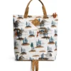 The North Face Berkeley Mini Backpack - Gardenia White Camping Scenic Print/Utility Brown
