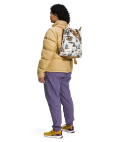 The North Face Berkeley Mini Backpack - Gardenia White Camping Scenic Print/Utility Brown -Camping Series Store NF0A52VS IS9 modelback 10077.1678908409