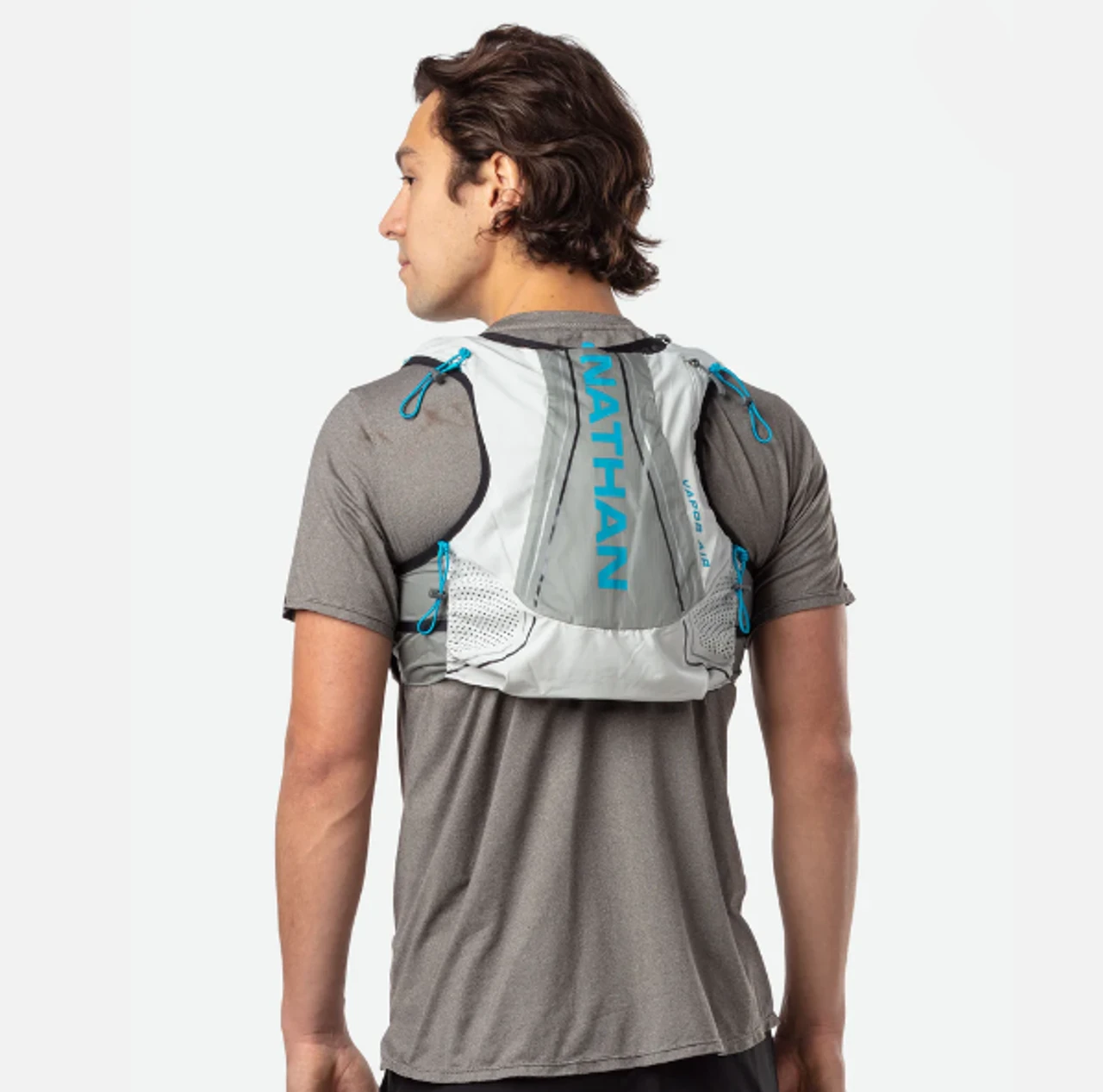 Nathan Vapor Air 2.0 7 Liter Hydration Pack - Vapor Grey/ Blue Me Away 3 Nathan Vapor Air 2.0 7 Liter Hydration Pack - Vapor Grey/ Blue Me Away - Image 3