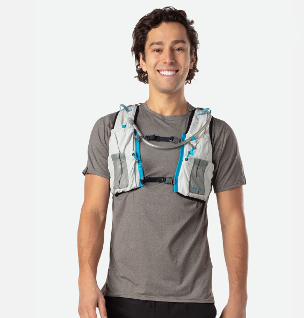 Nathan Vapor Air 2.0 7 Liter Hydration Pack - Vapor Grey/ Blue Me Away 4 Nathan Vapor Air 2.0 7 Liter Hydration Pack - Vapor Grey/ Blue Me Away - Image 4