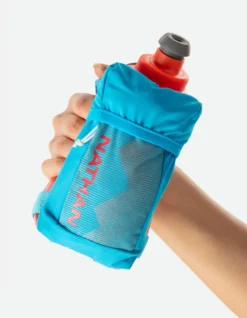 Nathan Quick Squeeze 18oz Handheld Bottle - Blue Me Away/Hibiscus -Camping Series Store NS70320 60021 c 02082.1665598760