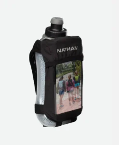 Nathan Quick Squeeze View 18oz Insulated Handheld Bottle - Black/Marine Blue