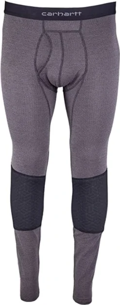 Carhartt Men's Force Midweight Base Layer Pant With Padded Knees - Charcoal Heather
