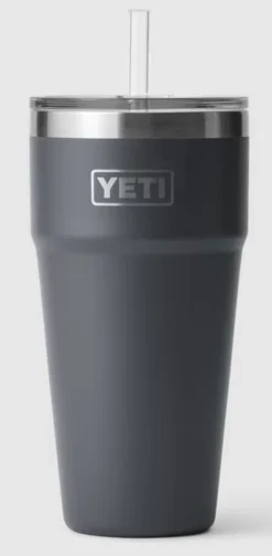 Yeti Rambler 26oz Straw Cup - Charcoal