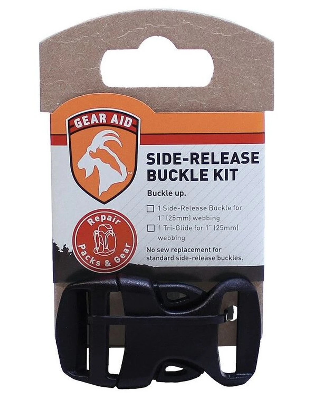 GEAR AID Dual Adjust Buckle - 1' - Black 1 GEAR AID Dual Adjust Buckle - 1' - Black