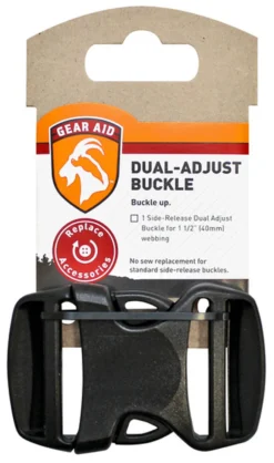 GEAR AID Dual-Adjust Buckle - 1.5' - Black