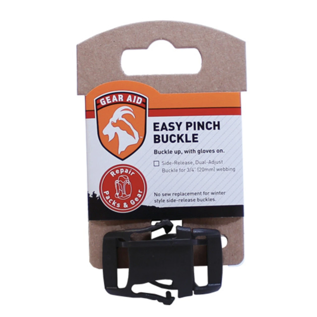 GEAR AID Easy Pinch Buckle - 3/4" - Black 1 GEAR AID Easy Pinch Buckle - 3/4" - Black