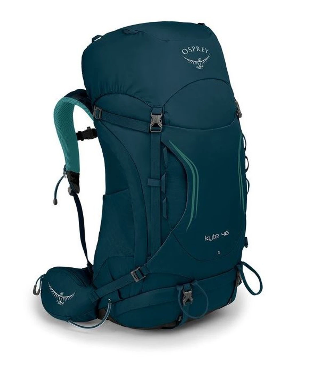 Osprey Women's Kyte 46 Small/Medium Backpack - Icelake Green 1 Osprey Women's Kyte 46 Small/Medium Backpack - Icelake Green