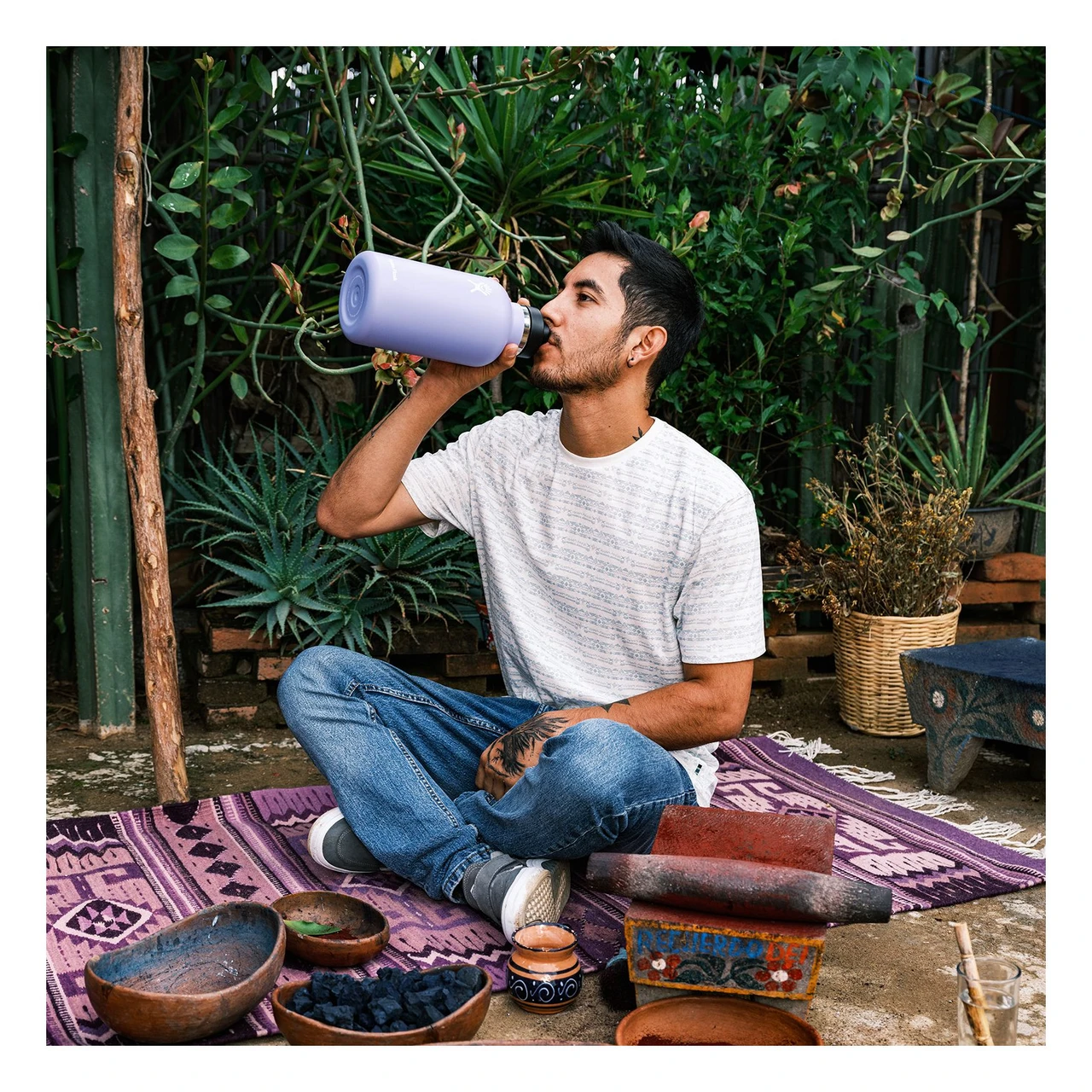 Hydro Flask 64 Oz Wide Mouth Bottle With Flex Cap - Lupine 4 Hydro Flask 64 Oz Wide Mouth Bottle With Flex Cap - Lupine - Image 4